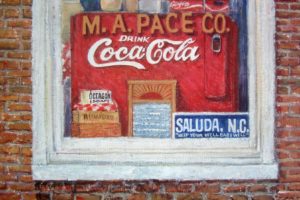 M.A Pace Store Window (detail), painting by Ray Pague