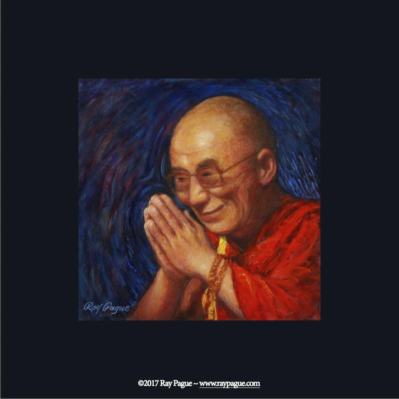 Portrait of the Dalai Lama by Ray Pague