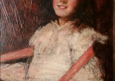 Portrait of a Girl with Coral Sash